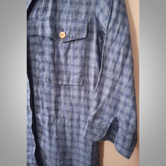 Lauren Ralph Lauren Petite button up dress size 4P linen - Picture 3 of 5